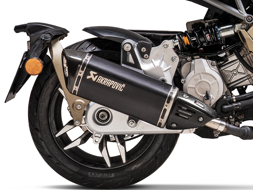 AKRAPOVIC イタルジェット ドラッグスター200 スリップオン AKRAPOVIC Italjet Dragster 300 (2025+) Slip-On Line (titanium