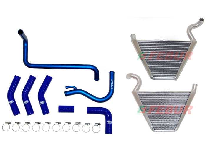 FEBUR Kawasaki ZX-6R Additional Racing Water Radiator (With