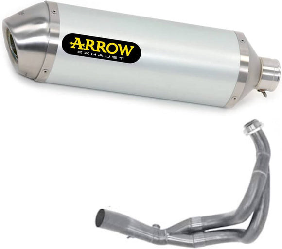 ARROW 71659MI+71854AO Kawasaki Z650 (2017+) Aluminum Full Exhaust System 