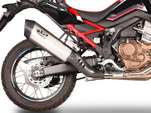 SPARK GHO1702 Honda CRF1100L Africa Twin (2020+) Slip-on Exhaust "Fighter" (approved; titanium)