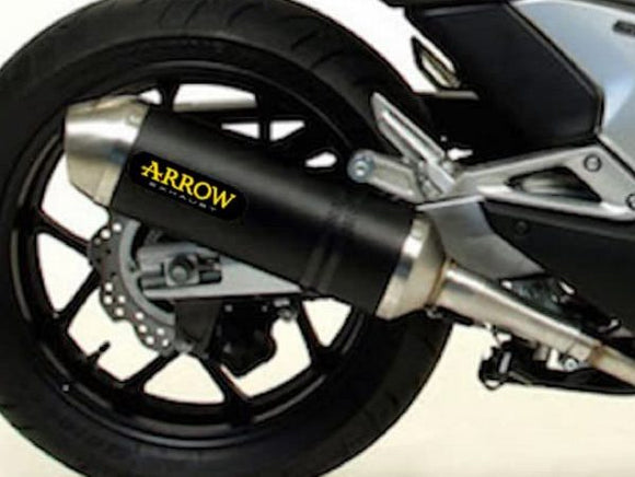 ARROW 71463MI+71796AON Honda Integra 700 (2012+) Dark Aluminum Slip-on Exhaust 