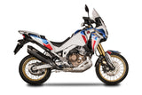 SPARK GHO1702 Honda CRF1100L Africa Twin (2020+) Slip-on Exhaust "Fighter" (approved; black titanium)