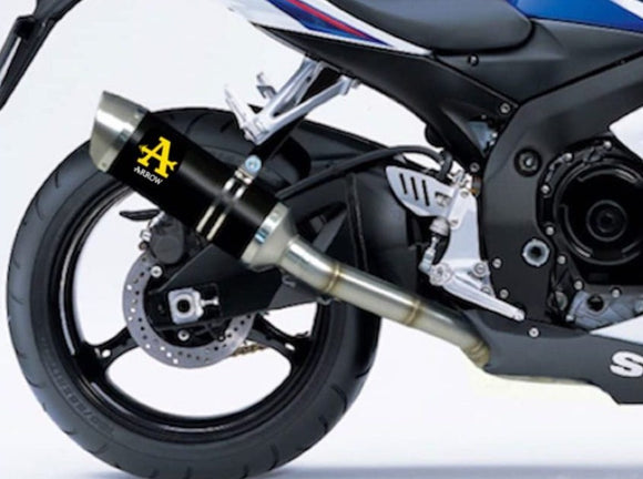 ARROW 71334MI+71702AON Suzuki GSXR750 IE (2006+) Aluminum Full Exhaust System 