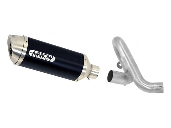 ARROW 71721MI+71827AON Benelli BN302S (2019+) Dark Aluminum Slip-on Exhaust 