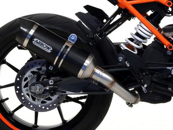 ARROW 71675MI+71860AKN KTM 125 Duke (17/20) Dark Aluminum Slip-on Exhaust 