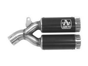 ARROW 71923RBA Ducati Multistrada 950 (19/21) Slip-on Exhaust "Rebel" (dark stainless steel) – Accessories in the 2WheelsHero Motorcycle Aftermarket Accessories and Parts Online Shop