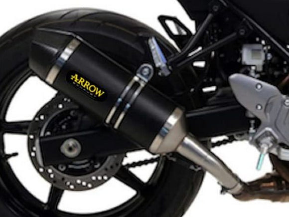 ARROW 71645MI+71846AKN Suzuki SV650 (2016+) Dark Aluminum Slip-on Exhaust 