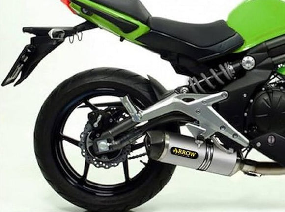 ARROW 71459MI+71794AK Kawasaki ER6N (2012+) Aluminum Full Exhaust System 