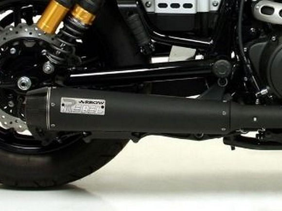 ARROW 74502RB Yamaha XV950R (2014+) Dark Steel Slip-on Exhaust 