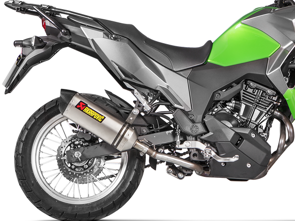 AKRAPOVIC S-K3SO2-HZT Kawasaki KLE 250 / 300 Versys-X (2020+) Slip-On Exhaust (titanium)