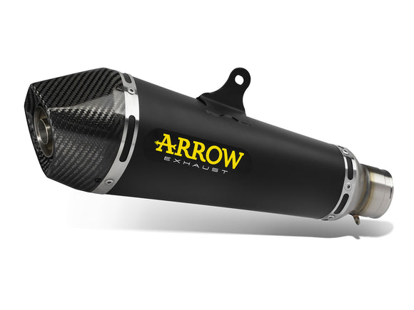 ARROW 71938XKN Suzuki GSXS1000 (2021+) Black Steel Alloy Slip-on Exhaust 