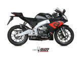 MIVV A.011 Aprilia RS125 (17/20) Slip-on Exhaust "Delta Race" (black; approved) – Accessories in the 2WheelsHero Motorcycle Aftermarket Accessories and Parts Online Shop