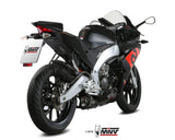 MIVV A.011 Aprilia RS125 (17/20) Slip-on Exhaust "Delta Race" (black; approved) – Accessories in the 2WheelsHero Motorcycle Aftermarket Accessories and Parts Online Shop