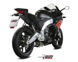 MIVV A.011 Aprilia RS125 (17/20) Slip-on Exhaust "Delta Race" (stainless steel; approved) – Accessories in the 2WheelsHero Motorcycle Aftermarket Accessories and Parts Online Shop