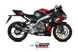 MIVV A.021 Aprilia RS457 (2024+) Full System High Exhaust "SR-1" (black; approved) – Accessories in the 2WheelsHero Motorcycle Aftermarket Accessories and Parts Online Shop