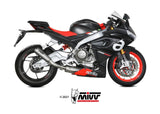 MIVV A.013 Aprilia Tuono660 (2021+) Full System Steel High Exhaust "X-M1" (titanium; approved) – Accessories in the 2WheelsHero Motorcycle Aftermarket Accessories and Parts Online Shop