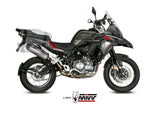 MIVV E.004 Benelli TRK 502X (2018+) Slip-on Exhaust "Oval" (titanium + carbon cap; approved) – Accessories in the 2WheelsHero Motorcycle Aftermarket Accessories and Parts Online Shop