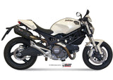 MIVV D.023 Ducati Monster 696 (08/14) Dual Slip-on Exhaust "Suono" (black; approved) – Accessories in the 2WheelsHero Motorcycle Aftermarket Accessories and Parts Online Shop