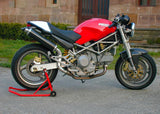 SPARK GDU0807 Ducati Monster 600 / 900 High Position Dual Slip-on Exhaust "Round" (carbon; EU homologated)