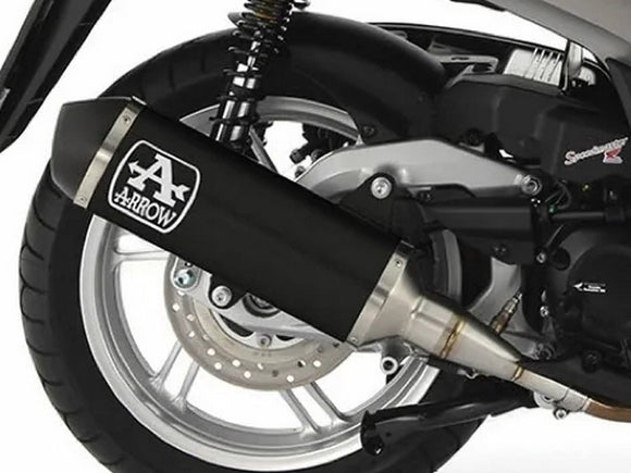 ARROW 53086MI+53538ANN Honda SH350 (2021+) Dark Aluminum Slip-on Exhaust 