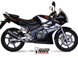MIVV H.043 HONDA CBR 125 R ( 2004 / 10 ) Full System Exhaust "GP" (black + carbon cap; approved) – Accessories in the 2WheelsHero Motorcycle Aftermarket Accessories and Parts Online Shop