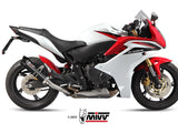 MIVV H.038 HONDA CBR 600 F ( 2011 / 13 ) Slip on Exhaust "GP" (black + carbon cap; approved) – Accessories in the 2WheelsHero Motorcycle Aftermarket Accessories and Parts Online Shop