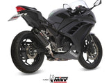 MIVV K.038 KAWASAKI NINJA 300 / Z 300 ( 2013 / 16 ) Slip On Exhaust "GP" (black + carbon cap; approved) – Accessories in the 2WheelsHero Motorcycle Aftermarket Accessories and Parts Online Shop