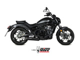MIVV K.060 KAWASAKI VULCAN S ( 2017 / 23 ) Full System Exhaust "HR-1" (black + long carbon back; not approved) – Accessories in the 2WheelsHero Motorcycle Aftermarket Accessories and Parts Online Shop