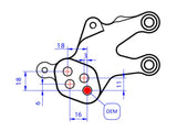 PE411 - CNC RACING Ducati Streetfighter V2 (2022+) Adjustable Rearset