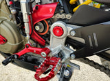 PEV07 - CNC RACING Ducati Hypermotard 698 Mono (2024+) OEM Rearset Central Bolts Caps Kit