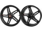 BST Ducati Multistrada V4 (2021+) Carbon Wheels Set "Rapid TEK" (front & offset rear, 5 slanted spokes, black hubs) – Accessories in the 2WheelsHero Motorcycle Aftermarket Accessories and Parts Online Shop