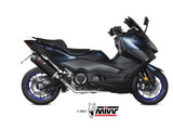MIVV Y.073 YAMAHA T-MAX 560 (2022 - ) Full System Exhaust "Oval" (Black + Carbon Cap; approved) – Accessories in the 2WheelsHero Motorcycle Aftermarket Accessories and Parts Online Shop