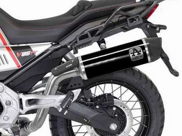 ARROW 72632AKN Moto Guzzi V85TT (2019+) Dark Aluminum Slip-on Exhaust 