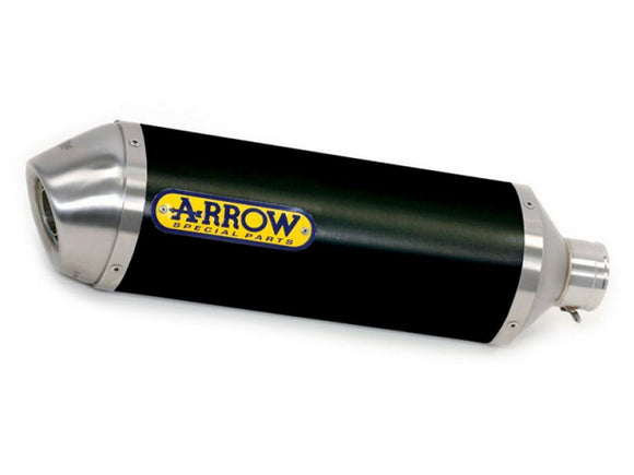 ARROW 71372MI+71822AON Suzuki GSF650 Bandit/S (2007+) Dark Aluminum Slip-on Exhaust 