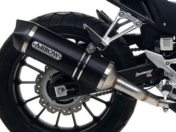 ARROW 71665MI+71859AKN Honda CB500X (2017+) Dark Aluminum Slip-on Exhaust 