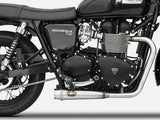 ZARD Triumph Bonneville T100 (02/07) Full Stainless Steel Exhaust System (carburetor; racing)