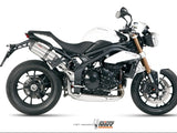 MIVV AT.012 TRIUMPH SPEED TRIPLE 1050 R / S / RS ( 2011 / 15 ) Dual Slip On High Exhaust "Suono" (stainless steel; approved) – Accessories in the 2WheelsHero Motorcycle Aftermarket Accessories and Parts Online Shop