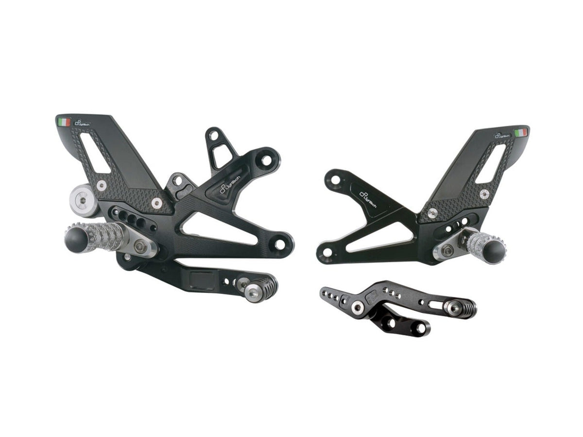 LIGHTECH FTRTR005W Triumph Adjustable Rear Sets With Fold Up Foot Pegs ...