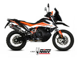 MIVV KT.021 KTM 790 / 890 ADVENTURE / R ( 2019+ ) Slip-on Exhaust "Dakar" ( black; approved) – Accessories in the 2WheelsHero Motorcycle Aftermarket Accessories and Parts Online Shop