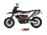 MIVV KT.023 KTM 690 Enduro R / SMC R (2019+) Slip-on Exhaust "Oval" (titanium + carbon cap; approved) – Accessories in the 2WheelsHero Motorcycle Aftermarket Accessories and Parts Online Shop