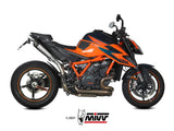 MIVV KT.028 KTM 1290 SUPERDUKE R ( 2020 / 23 ) Dual Slip-on Underseat Exhaust "X-M5" (titanium; approved) – Accessories in the 2WheelsHero Motorcycle Aftermarket Accessories and Parts Online Shop