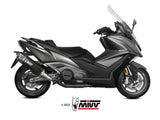 MIVV O.011 KYMCO AK 550 ( 2021+ ) Slip-on Exhaust "SR-1" (black; approved) – Accessories in the 2WheelsHero Motorcycle Aftermarket Accessories and Parts Online Shop