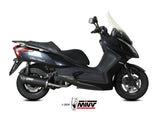 MIVV MV.KY.0002 KYMCO DOWNTOWN 125 ( 2009 / 16 ) Full System Exhaust "Mover" (black stainless steel; approved) – Accessories in the 2WheelsHero Motorcycle Aftermarket Accessories and Parts Online Shop