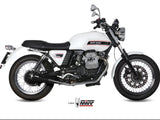 MIVV M.010 MOTO GUZZI V7 CLASSIC / SPECIAL ( 2008 / 16 ) Dual Slip-on Exhaust "Ghibli" (black; approved) – Accessories in the 2WheelsHero Motorcycle Aftermarket Accessories and Parts Online Shop