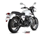 MIVV M.010 MOTO GUZZI V7 CLASSIC / SPECIAL ( 2008 / 16 ) Dual Slip-on Exhaust "Ghibli" (black; approved) – Accessories in the 2WheelsHero Motorcycle Aftermarket Accessories and Parts Online Shop