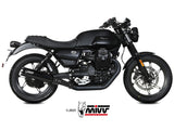 MIVV M.014 MOTO GUZZI V7 STONE ( 2021+ ) Dual Slip-on Exhaust "HR-1" (black + aluminium back; approved) – Accessories in the 2WheelsHero Motorcycle Aftermarket Accessories and Parts Online Shop