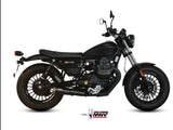 MIVV M.011 MOTO GUZZI V9 BOBBER / ROAMER ( 2016 / 20 ) Dual Slip-on Exhaust "Ghibli" (black; not approved) – Accessories in the 2WheelsHero Motorcycle Aftermarket Accessories and Parts Online Shop