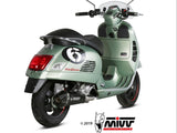 MIVV P.008 PIAGGIO VESPA GTS 300 ( 2008 / 20 ) Full System Exhaust "Delta Race" (black; approved) – Accessories in the 2WheelsHero Motorcycle Aftermarket Accessories and Parts Online Shop