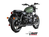 MIVV RE.004 ROYAL ENFIELD METEOR 350 ( 2021+ ) Slip-on Exhaust "HR-1" (black + aluminium back; approved) – Accessories in the 2WheelsHero Motorcycle Aftermarket Accessories and Parts Online Shop