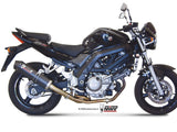 MIVV S.015 SUZUKI SV 650 ( 2004 / 15 ) Slip-on Exhaust "Oval" (carbon + cap; approved) – Accessories in the 2WheelsHero Motorcycle Aftermarket Accessories and Parts Online Shop